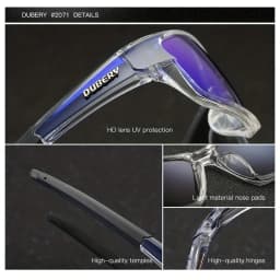 DUBERY Polarized UV400 Protection Sunglasses For Men And Women 8 Colors Model 620
