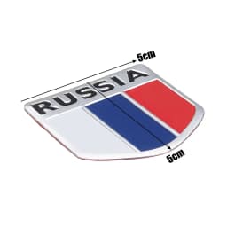 Russia Flag Car Sticker Decal Emblem 3D Aluminum Alloy Stickers Car-Styling Auto Accessories