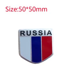 Russia Flag Car Sticker Decal Emblem 3D Aluminum Alloy Stickers Car-Styling Auto Accessories