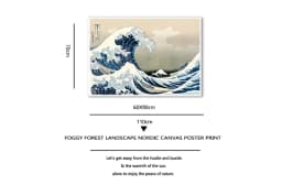 Original Kanagawa Surfing Katsushika Hokusai Canvas Painting Print Picture Poster Wall Bedroom Home Decoration