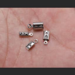 50pcs 1-5mm Stainless Steel Cord Crimp Beads End Caps Fastener Bracelet Necklace Leather Connectors For Jewelry Making Supplies