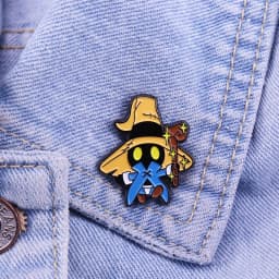 Final Fantasy Black Mage Vivi Pin 8 Bit Pixel Red Mage Brooch Cute Magical Accessory for Gamer