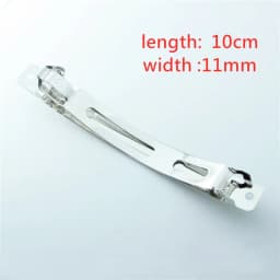 50pcs French Flat Barrette Style Spring Hair Clips Automatic Clip Blank Width Setting Bow Hairpin For Jewelry Making