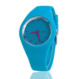 Geneva Women's Watches Fashion Pink Candy Jelly Watches Women Sport Watches Silicone Band Quartz Wristwatches Ladies Watches