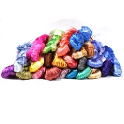 High Quality Gradient Suzhou Embroidery Thread 100% Silk Embroidery Silk Hand Embroidery 24 Colors 20 Small Pieces/1 Large Piece