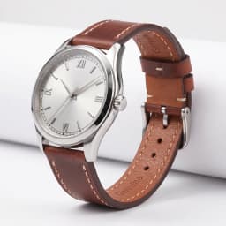 Cow Leather Watch Strap 18mm 20mm 22mm 24mm Brown Blue Red Green Cowhide Watchbands With Silver Stainless Steel Buckle