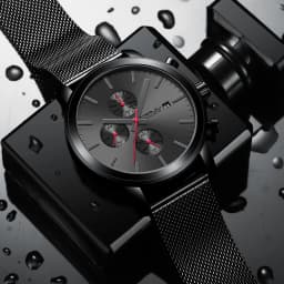 Men Watches CRRJU Top Brand Fashion multifunction Stainless Steel Mesh business Waterproof Wrist Watches Relogio Masculino