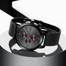 Men Watches CRRJU Top Brand Fashion multifunction Stainless Steel Mesh business Waterproof Wrist Watches Relogio Masculino