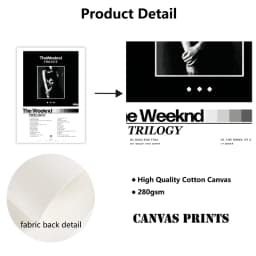 TRILOGY The Weeknd Album Poster Music Art Prints The Weeknd Fan's Gift Black & White Wall Art Picture Canvas Painting Home Decor