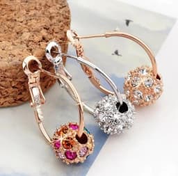 Fashion Trend Earrings Zircon Pendant Earrings Shiny Earrings for Women's Wedding Betrothal Bride Jewelry Birthday Gift