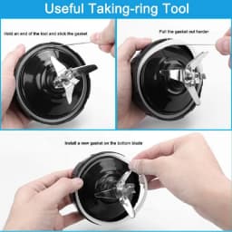 7 Fin Gears Blender Blade for Nutri Ninja BN751 BN801 BL450-30 BL456-30 BL454-30 Auto IQ Pro BL685 BL482-30 BL491 BL682-30 BL642