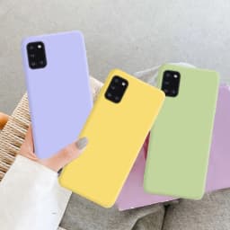 Liquid Silicone Soft Phone Case for Samsung Galaxy A31 A41 A51 A71 A11 A21S A12 A22 A32 A42 A52 A72 4G 5G Back Cover Fundas