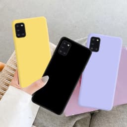 Liquid Silicone Soft Phone Case for Samsung Galaxy A31 A41 A51 A71 A11 A21S A12 A22 A32 A42 A52 A72 4G 5G Back Cover Fundas