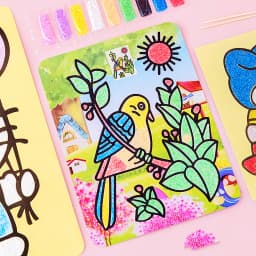 30Pcs Children's Sand Painting Set Baby Diy Handmade Creative Colored Sand Making Kindergarten Cartoon Puzzle