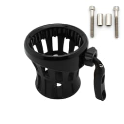 New Black Chrome Motorcycle Drink Holder Bike Water Cup Bottle Holder Handlebar Bottle Holder Coffee Stand Accessories Rubber