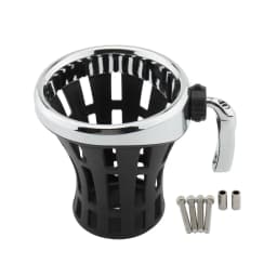 New Black Chrome Motorcycle Drink Holder Bike Water Cup Bottle Holder Handlebar Bottle Holder Coffee Stand Accessories Rubber