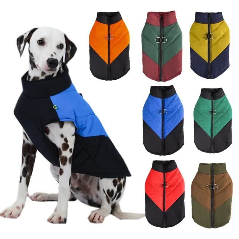 Dog Waterproof Jacket Pet Vest Dog Clothes for Large Dogs Winter Dog Warm Coat Puppy Sweatshirt Chihuahua French Bulldog Costume