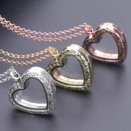 1Pc Trendy Sweet Love Glass Reliquary Photo Locket Pendant Necklaces Goth Heart Cremation Ashes Urn Relicario Collares Jewelry