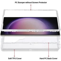 Heavy Duty Transparent Shockproof Dustproof Case For Samsung Galaxy S23 S20 S22 S21 S24 S25 S26 Ultra S10 Note 20 10 Plus 3 in 1
