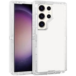Heavy Duty Transparent Shockproof Dustproof Case For Samsung Galaxy S23 S20 S22 S21 S24 S25 S26 Ultra S10 Note 20 10 Plus 3 in 1
