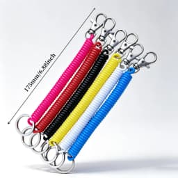 Colorful Spring Rope Keychain Pendant, Extendable Car Keychain Ring, Creative And Personalized DIY Accessory