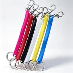 Colorful Spring Rope Keychain Pendant, Extendable Car Keychain Ring, Creative And Personalized DIY Accessory