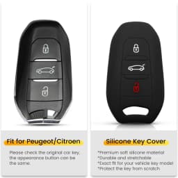 KEYYOU For Peugeot C6 508 C5 C3 508 2008 3008 C4 Aircross Picasso Grand Remote Silicone Car Key Cover Case 3 Buttons