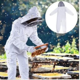 Full Body Protection Beekeeping Suit Cotton Beekeeper Costume Safty Veil Hood Hat Clothes Beekeepers Bee WJ901
