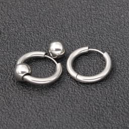 Stainless Steel Metal Ball Charming Huggie Earrings For Man Simple Round Circle Women Ear Hoop Earrings Pierce Jewellry