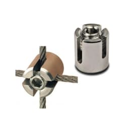 10Pcs M2/M3/M4/M5/M6 90 Degree Angles Marine Grade Stainless Steel 316 WireTrellis Systems Green Wall Cross Clip Rope Clamp