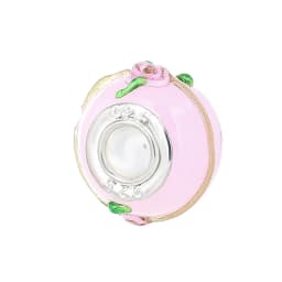 2Pcs/Lot 2021 Original Sculpture Flower Heart Butterfly Charm Beads Fit Pink Murano Glass Crystal Bracelet For Women DIY Jewelry