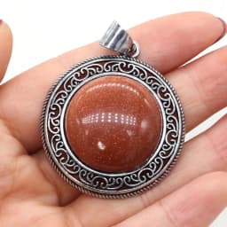 Natural stone Pendant Turquoise Metal Alloy Vintage Round Exquisite charms For jewelry making DIY Necklace accessories 38x42mm