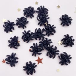 60pcs Delicate Black Spider Flatback Rhinestone Applique DIY Christmas Scrapbook Jewelry Stone Craft SF977*2