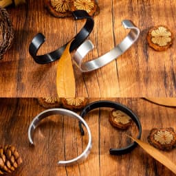 Classic Fashion Open Buckle Flat Gloss Men's Cuff Bracelet Bangle High Quality Stainless Steel Bracelets Men Temperament Jewelry