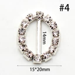 Hot Sale 10pcs/Set Variety of Rhinestone Buckle Gift Box Invitation Card Decoration Accessories Ribbon Bow Ribbon Slider Buckle