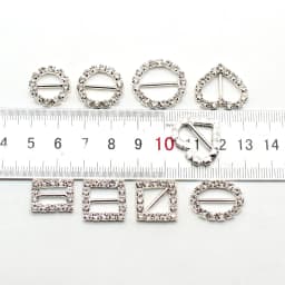 Hot Sale 10pcs/Set Variety of Rhinestone Buckle Gift Box Invitation Card Decoration Accessories Ribbon Bow Ribbon Slider Buckle