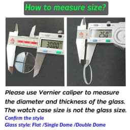 1.0mm Thickness Crystal Round Watch Glass 15mm to 45mm Mineral Smart Watch Repair Glass Lens Flat Mirror for Watchmaker