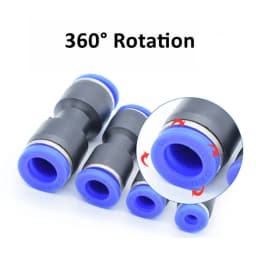 Pneumatic Fittings Pipe Connector Tube 4 5 14mm OD Hose Reducing 8 10 12mm PG PVG PEG PW PZAG Plastic Push In Air Quick Fitting