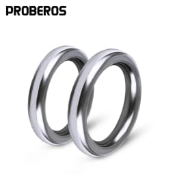 PROBEROS 20pcs 304 Stainless Steel Fishing Solid Rings 1#-5# Heave-Duty Seamless Rings Metal Polishing Jig Fishing Rings Tackle