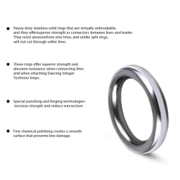 PROBEROS 20pcs 304 Stainless Steel Fishing Solid Rings 1#-5# Heave-Duty Seamless Rings Metal Polishing Jig Fishing Rings Tackle