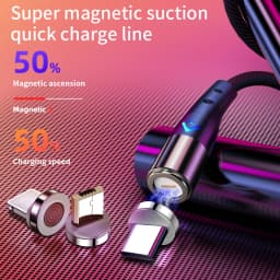 5A Magnetic USB C Cable Super Fast Charging Micro USB Type C For iPhone Samsung Xiaomi Huawei Android Charging Cable