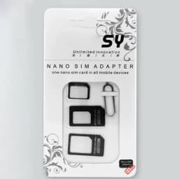 Micro Nano SIM Card Adapter 4 In 1 Micro Sim Adapter With Eject Pin Key Mobile Phone SIM Holder Set