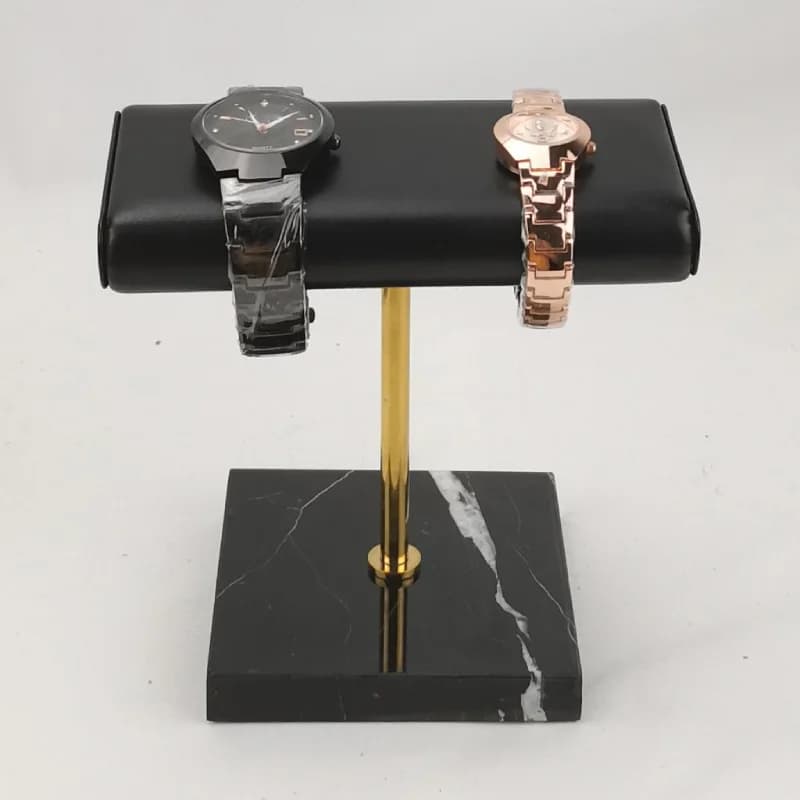 Stable Marble & PU Leather Watch Holder Display Stand for Jewelry Bracelet Bangle Watch Strap Case Jewelry Organizer Showcase
