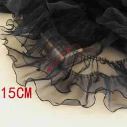 3 Meters/Lot 11 Colors 15-20cm Wide Organza Lace Curtains Purple Pink White Coral Pink Purple Gauze Pleated Lace X962