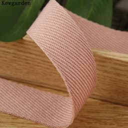 Kewgarden Twill Cotton Linen Ribbon 38mm 25mm 10mm 1" 1-1/2" Handmade Tape DIY Hairbow Accessories Packing Webbing 10 Yards