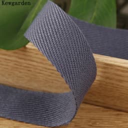 Kewgarden Twill Cotton Linen Ribbon 38mm 25mm 10mm 1" 1-1/2" Handmade Tape DIY Hairbow Accessories Packing Webbing 10 Yards