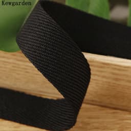 Kewgarden Twill Cotton Linen Ribbon 38mm 25mm 10mm 1" 1-1/2" Handmade Tape DIY Hairbow Accessories Packing Webbing 10 Yards