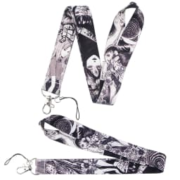 LX157 Horror Glamour Girl Anime Keychain Lanyard USB ID Card Badge Holder Neck Strap DIY Hang Rope Mobile Phone Accessories