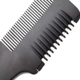 1PC Hair Cutting Comb Black Handle Hair Brushes with Razor Blades Cutting Thinning Trimmin Hair Salon DIY Styling Tools