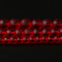 Matte Red Energy Crystal Beads Czech Meteorite Glass Round Beads for Jewelry Making DIY Charm Bracelets 15'' Healing Beads
